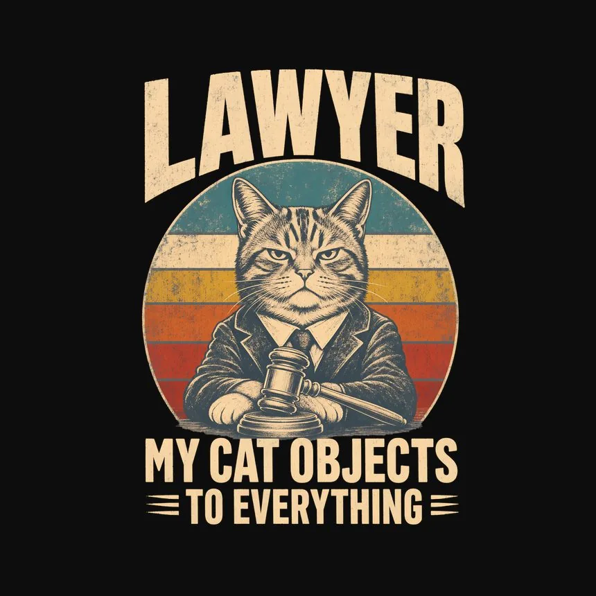 Lawyer My Cat Objects To Everything Cat Design — funny cat hoodie
