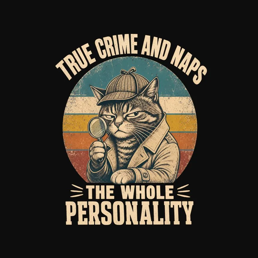True Crime And Naps The Whole Personality — funny cat hoodie
