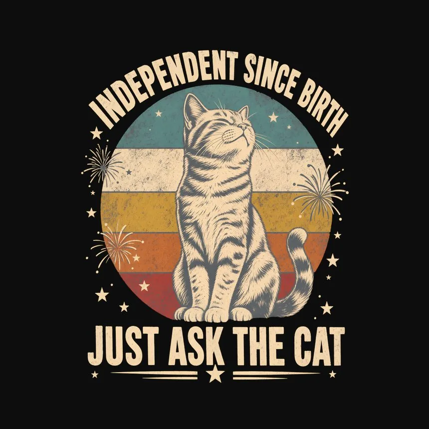 Independent Since Birth Just Ask The Cat — funny cat hoodie
