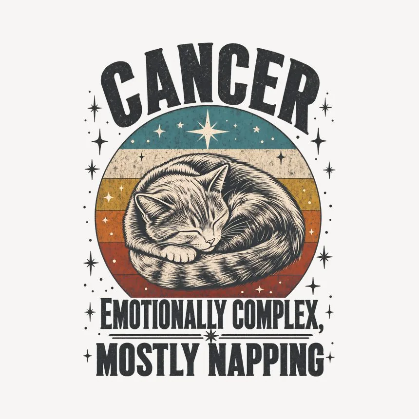 Cancer Emotionally Complex, Mostly Napping — funny cat mug