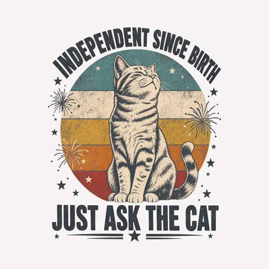 Independent Since Birth Just Ask The Cat — funny cat mug