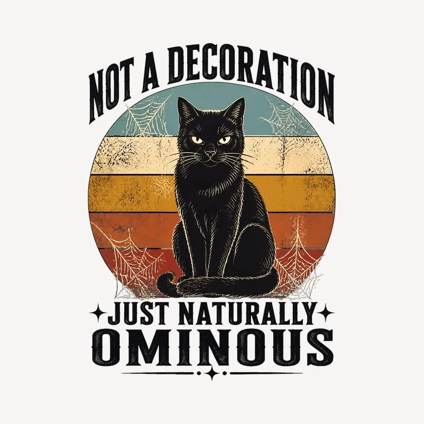 Not A Decoration Naturally Ominous Black Cat — funny cat mug