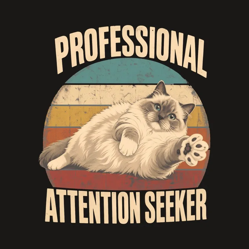 Professional Attention Seeker Cat Retro — funny cat phone case