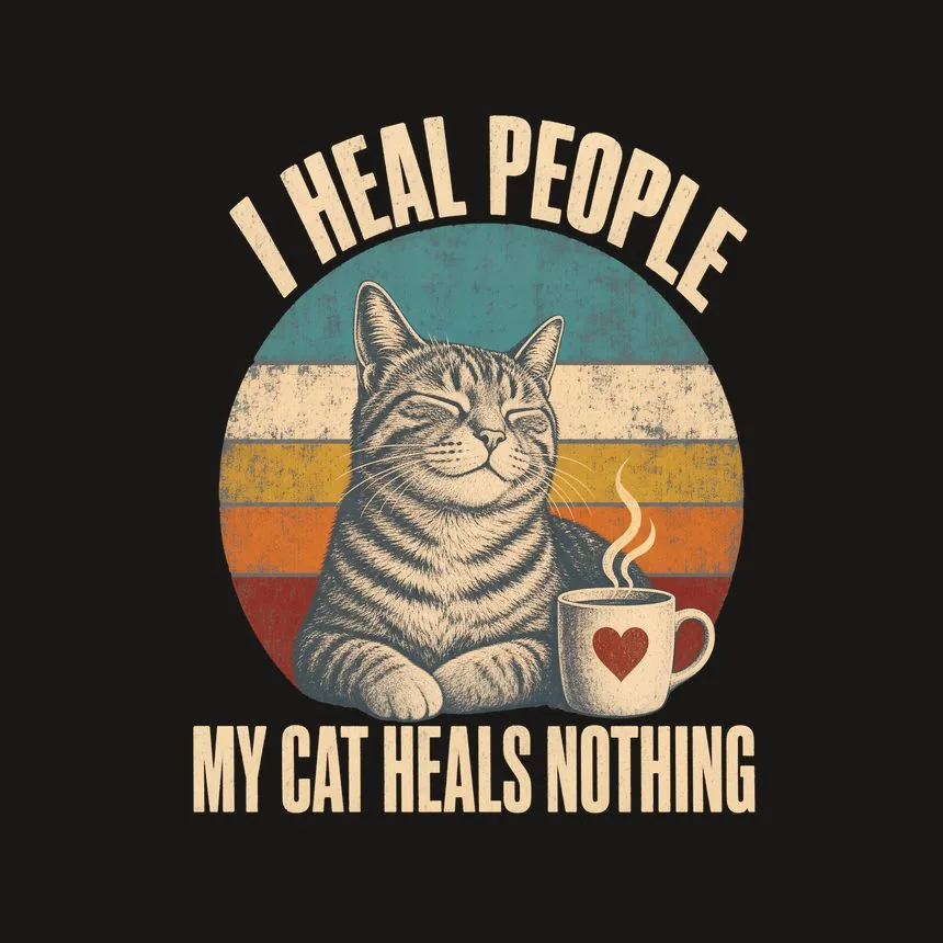 I Heal People My Cat Heals Nothing Cat Design — funny cat phone case
