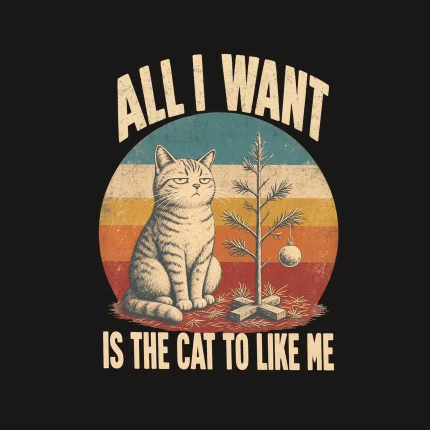 All I Want Is The Cat To Like Me Retro Cat Design — funny cat phone case