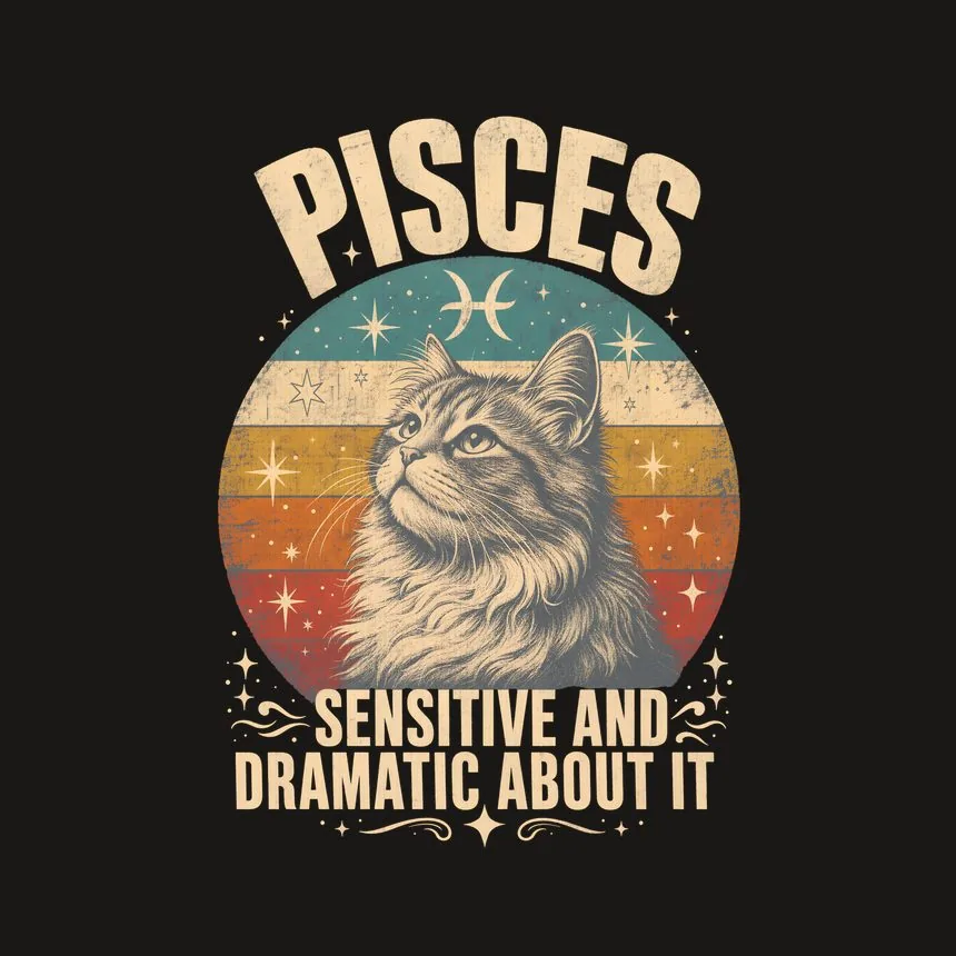 Pisces Sensitive And Dramatic About It Cat Design — funny cat phone case