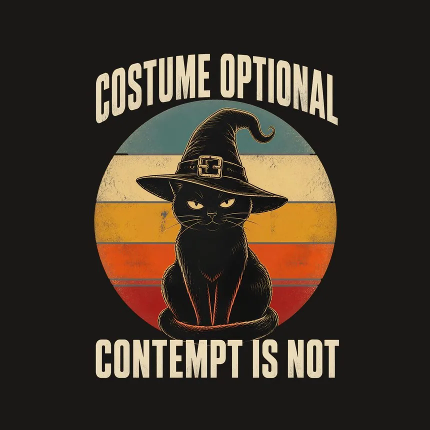 Costume Optional Contempt Not Halloween Cat — funny cat phone case