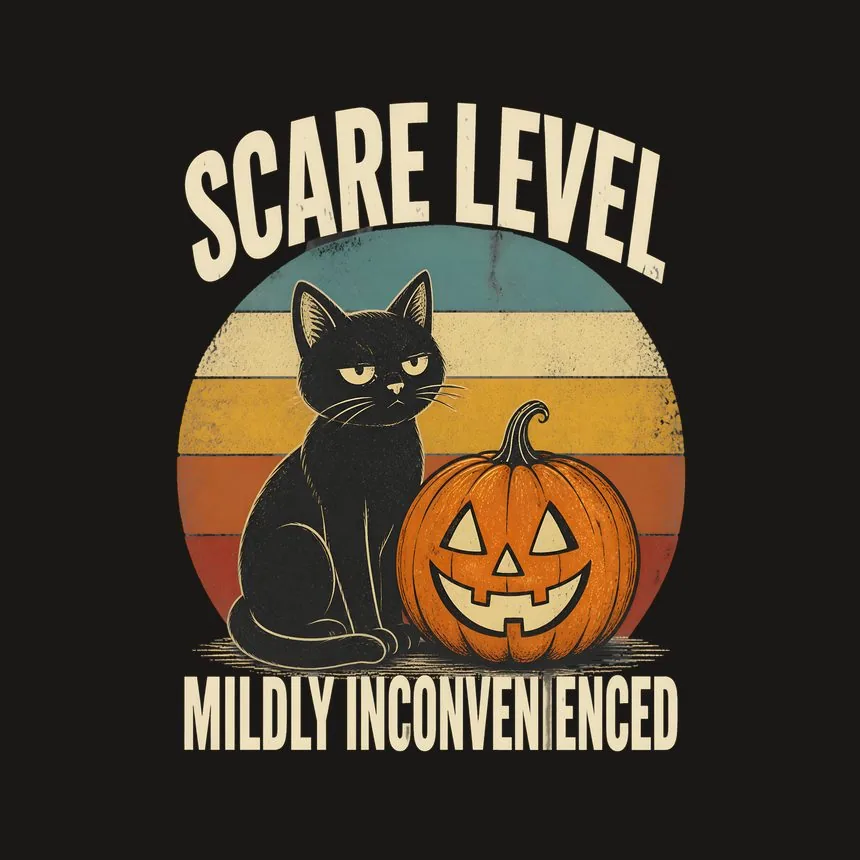 Scare Level Mildly Inconvenienced Halloween Cat — funny cat phone case