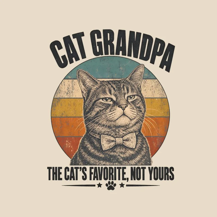 Cat Grandpa The Cat'S Favorite, Not Yours — funny cat throw pillow