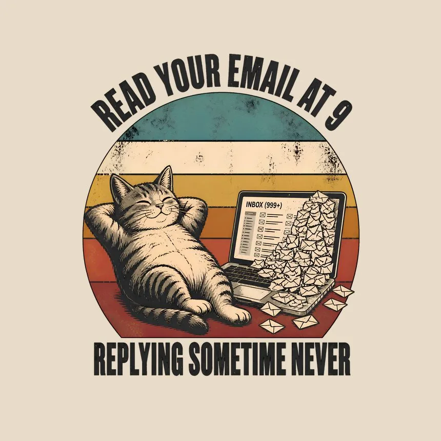 Read At Nine Replying Never Cat — funny cat throw pillow