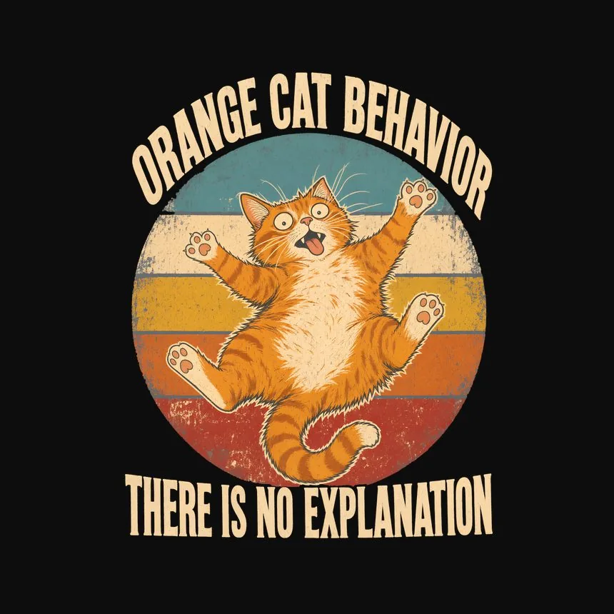 Orange Cat Behavior There Is No Explanation — funny cat sweatshirt