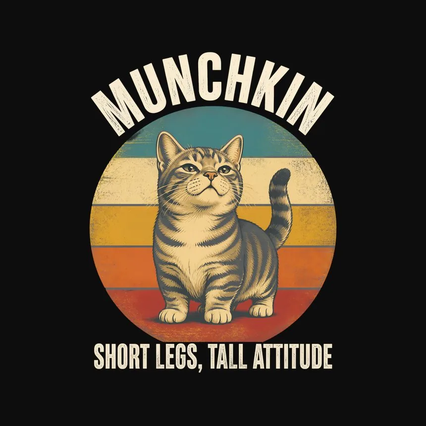 Munchkin Short Legs, Tall Attitude Cat Design — funny cat sweatshirt