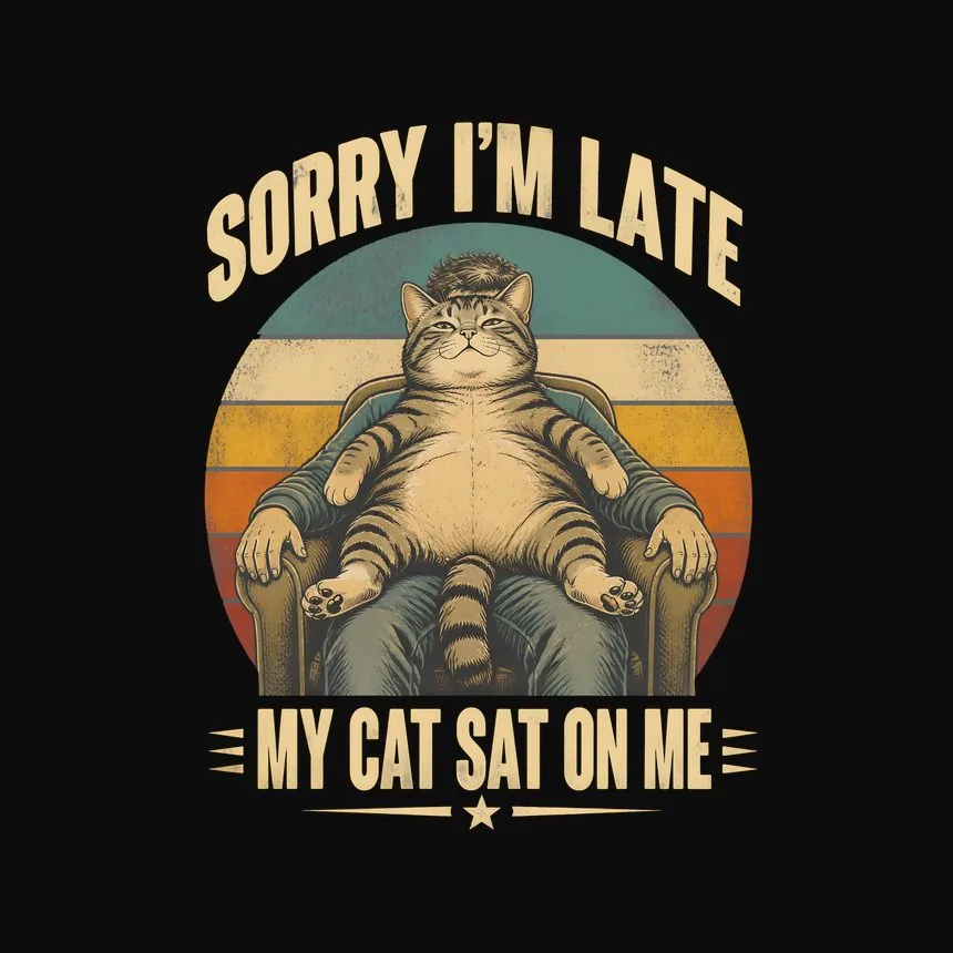 Sorry I'm Late My Cat Sat On Me — funny cat sweatshirt