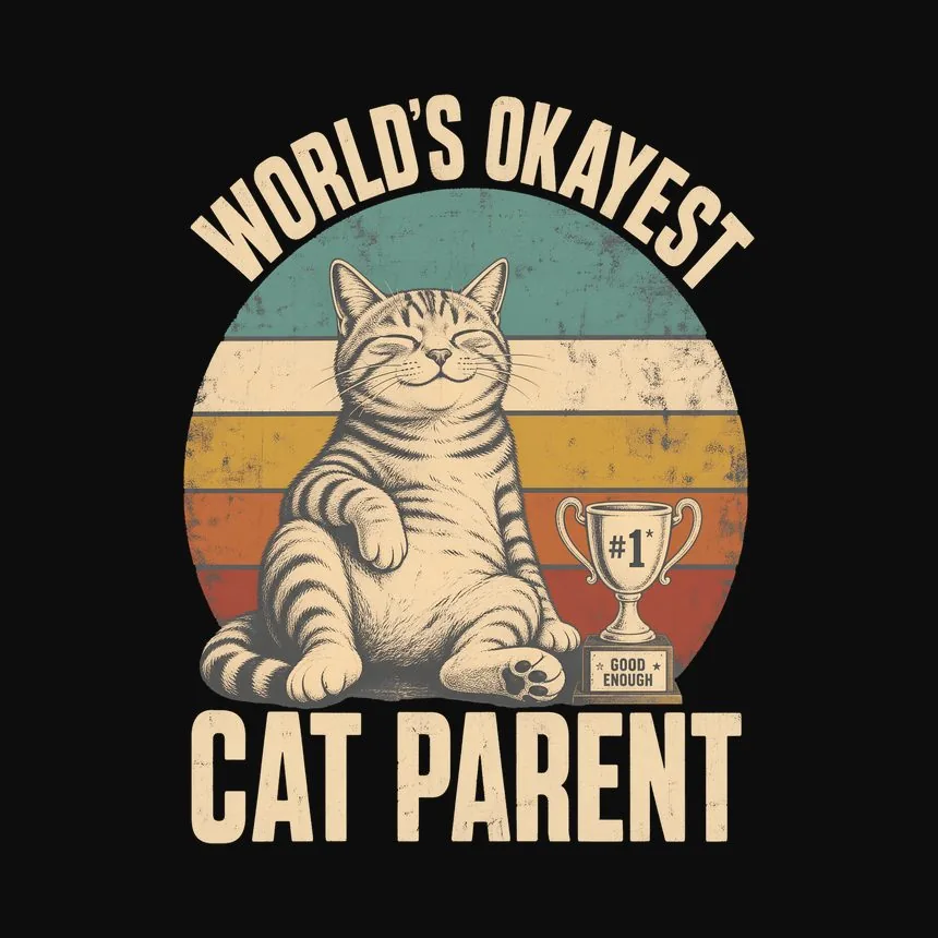 Worlds Okayest Cat Parent Retro Cat — funny cat tank top