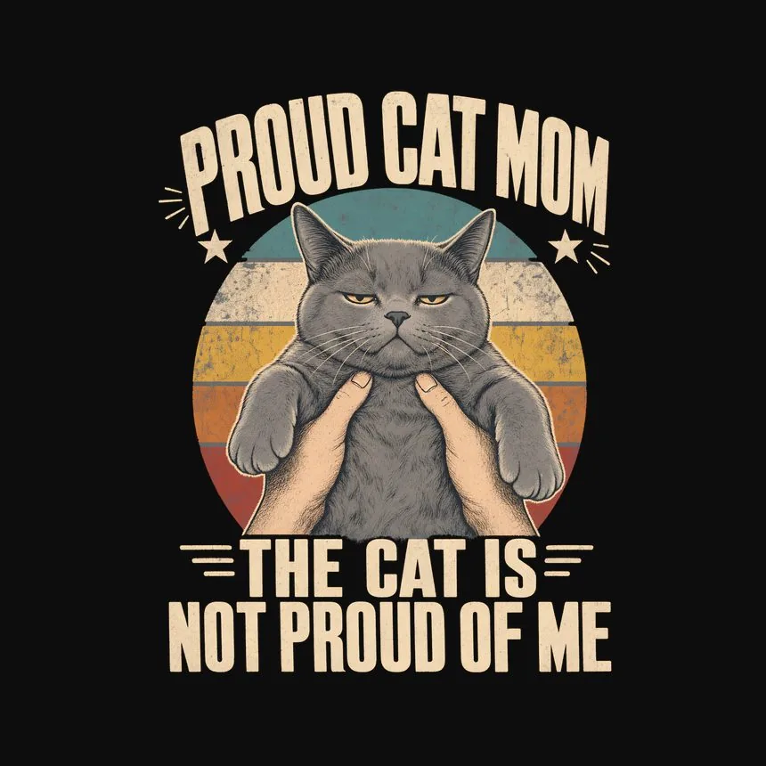 Proud Cat Mom The Cat Is Not Proud Of Me — funny cat tank top