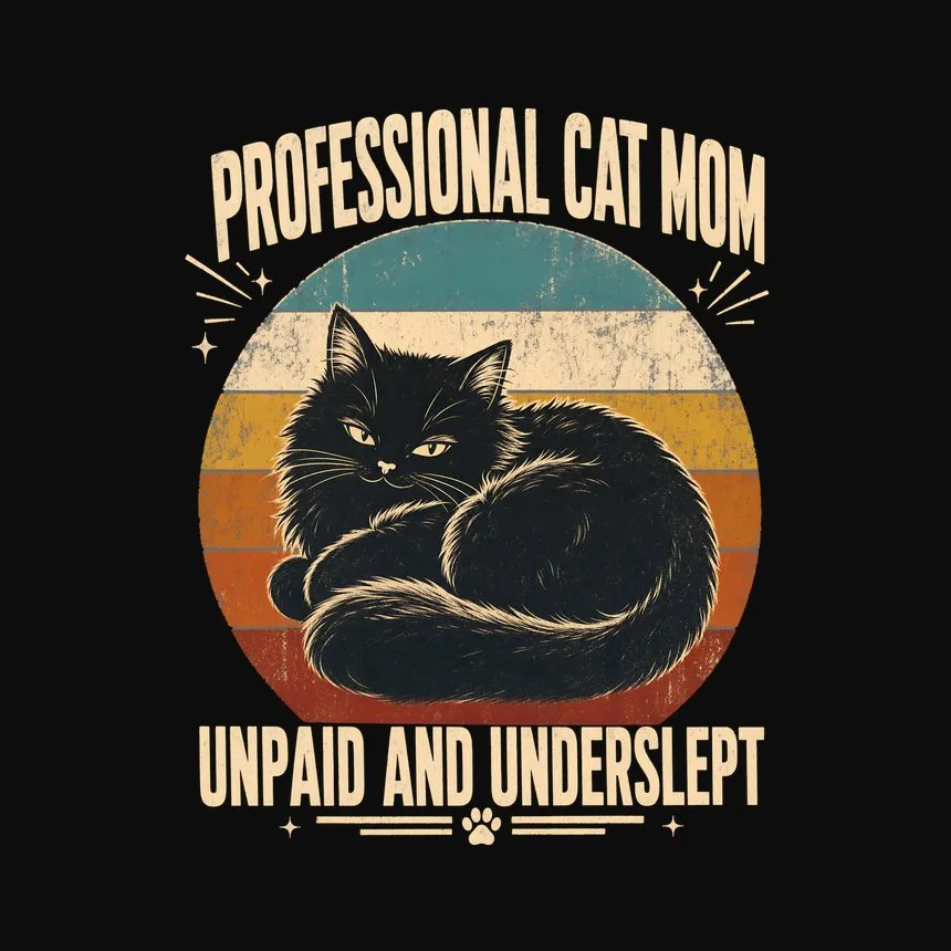 Professional Cat Mom Unpaid And Underslept — funny cat tank top
