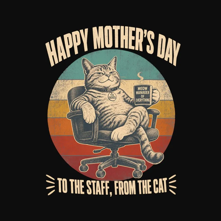 Happy Mother'S Day To The Staff, From The Cat — funny cat tank top