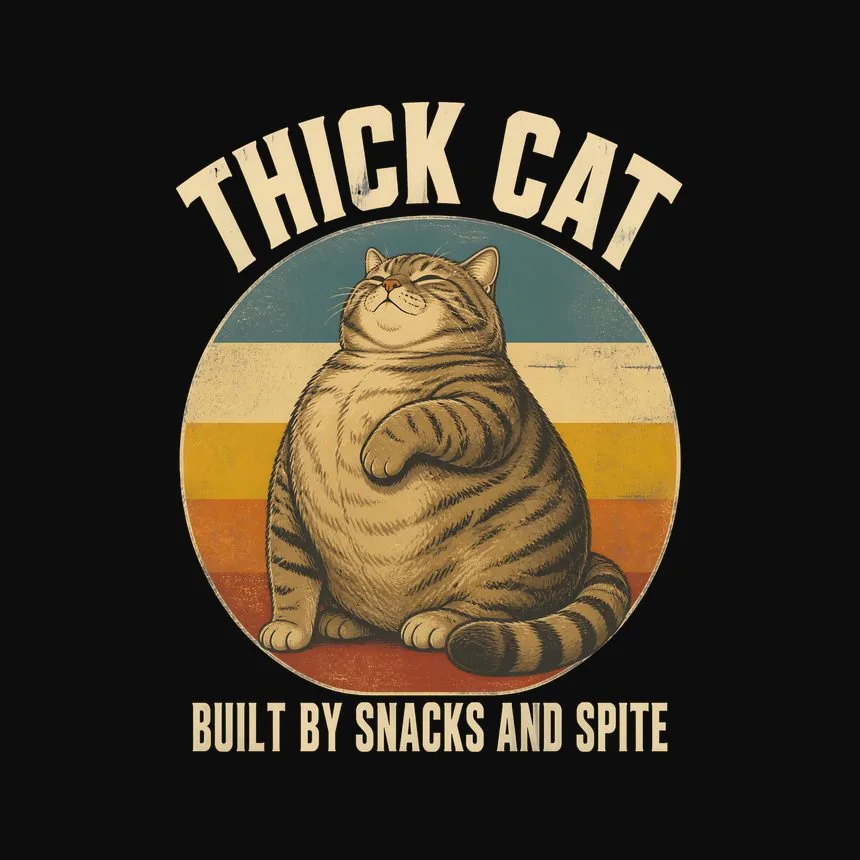 Thick Cat Built By Snacks And Spite Cat Design — funny cat tank top