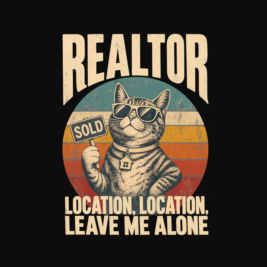 Realtor Location, Location, Leave Me Alone — funny cat tank top