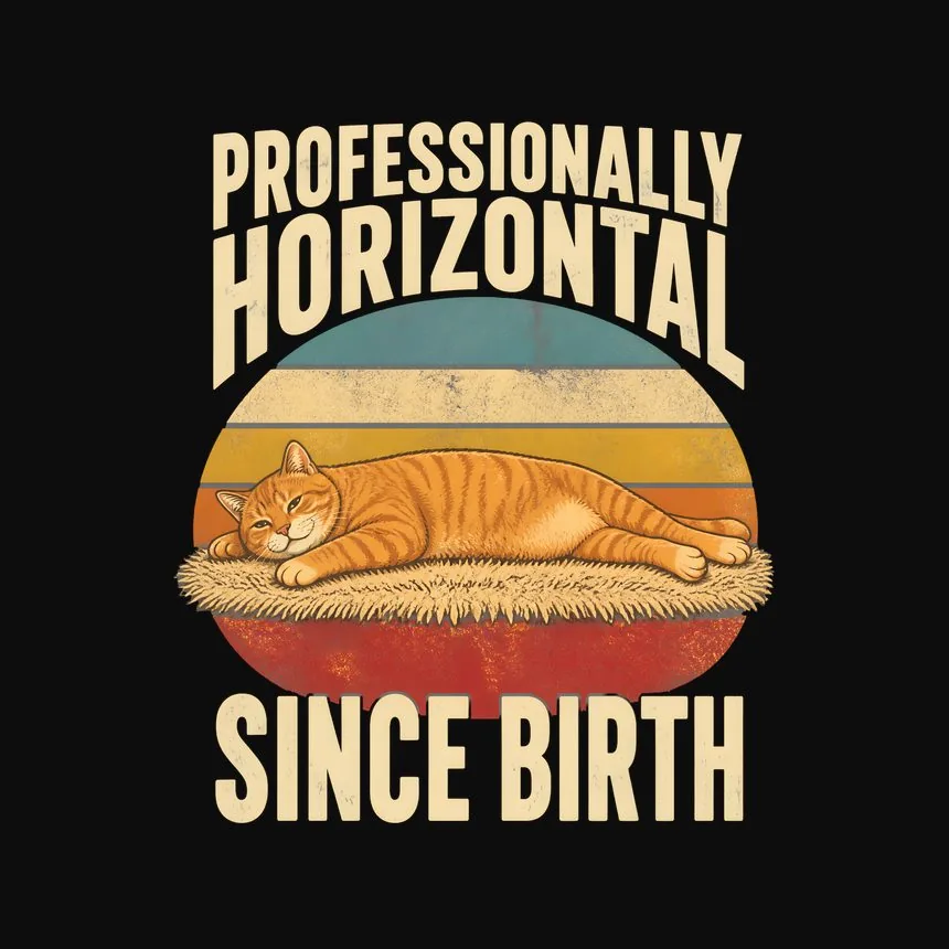 Professionally Horizontal Since Birth Cat — funny cat tank top