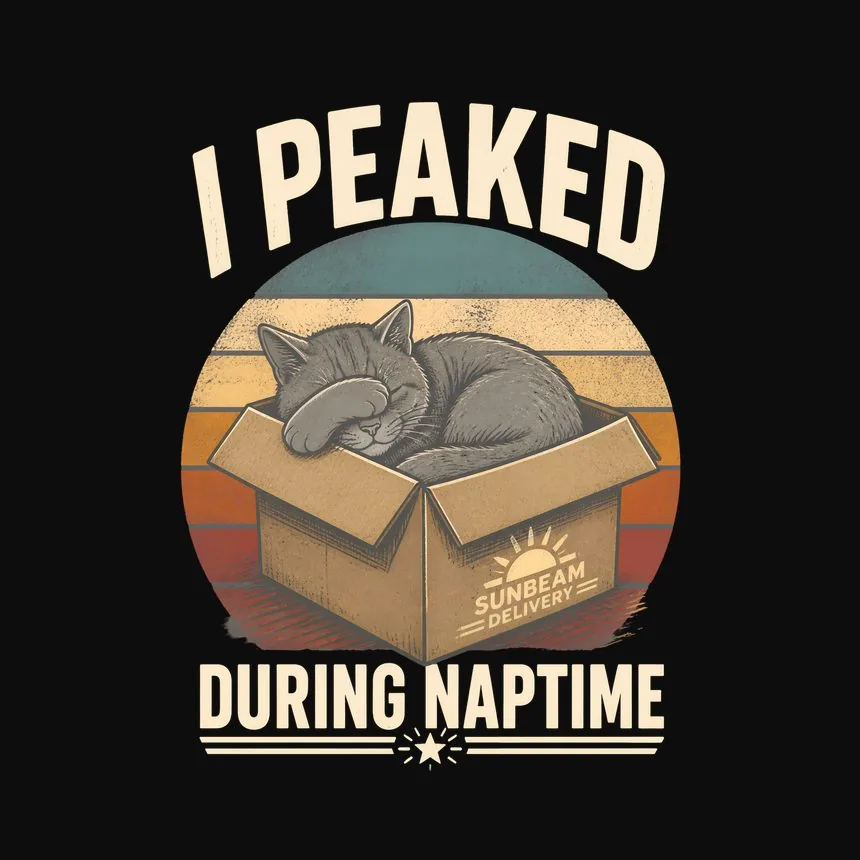 I Peaked During Naptime Cat — funny cat tank top
