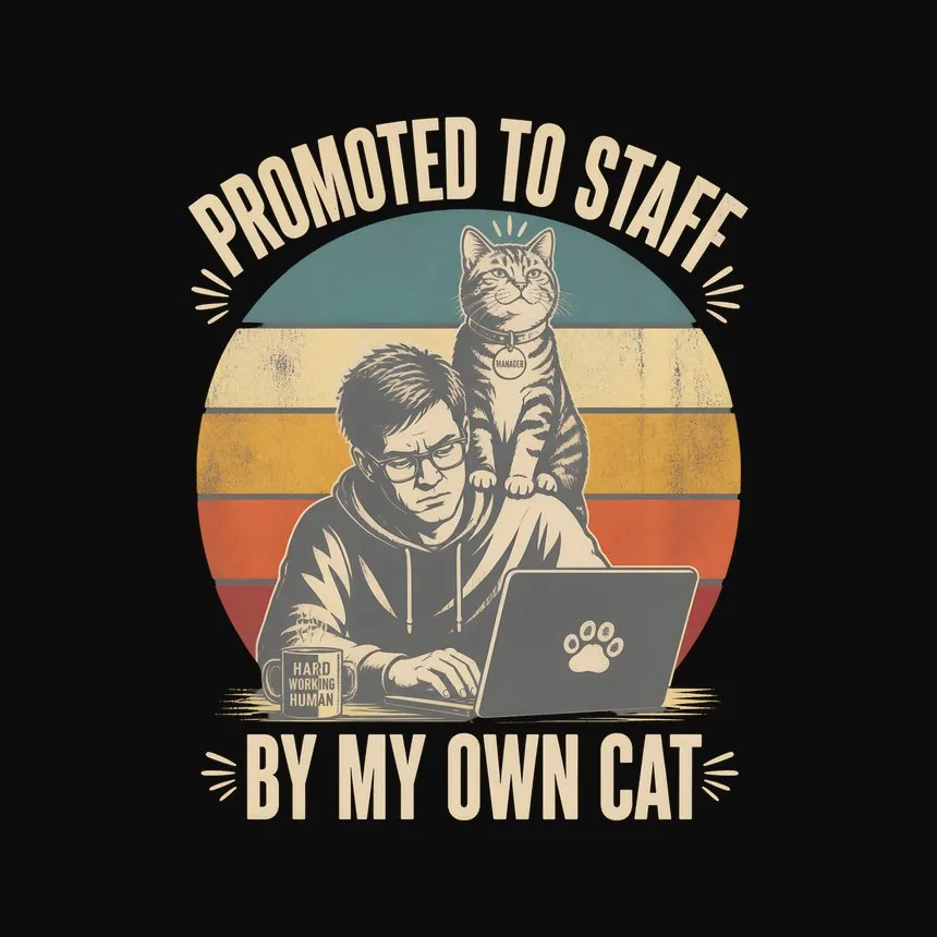 Promoted To Staff By My Own Cat — funny cat tank top