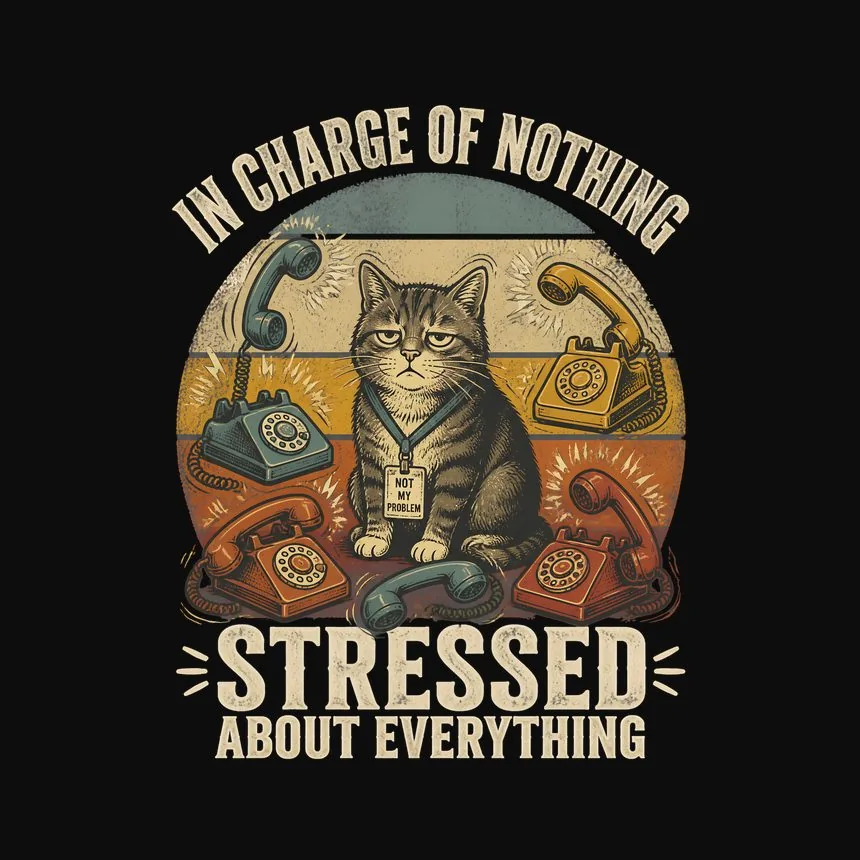 In Charge Of Nothing Cat — funny cat tank top