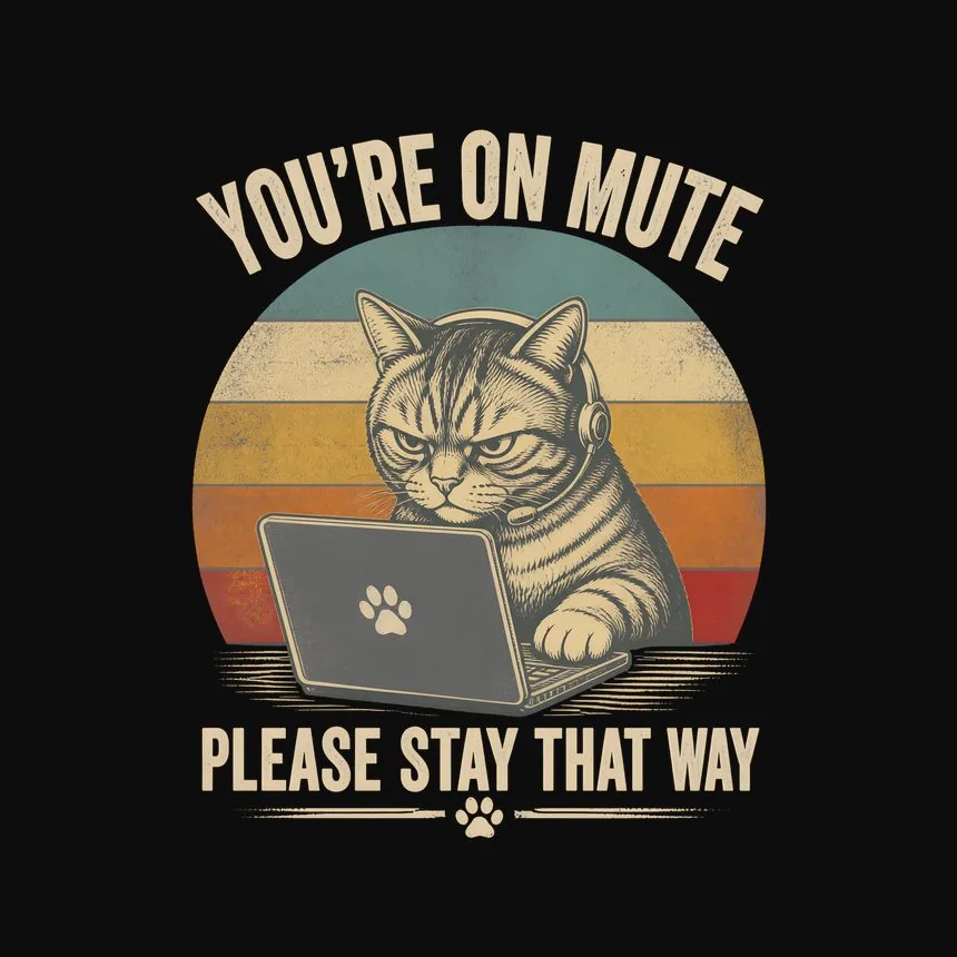 You're On Mute Stay That Way Cat — funny cat tank top