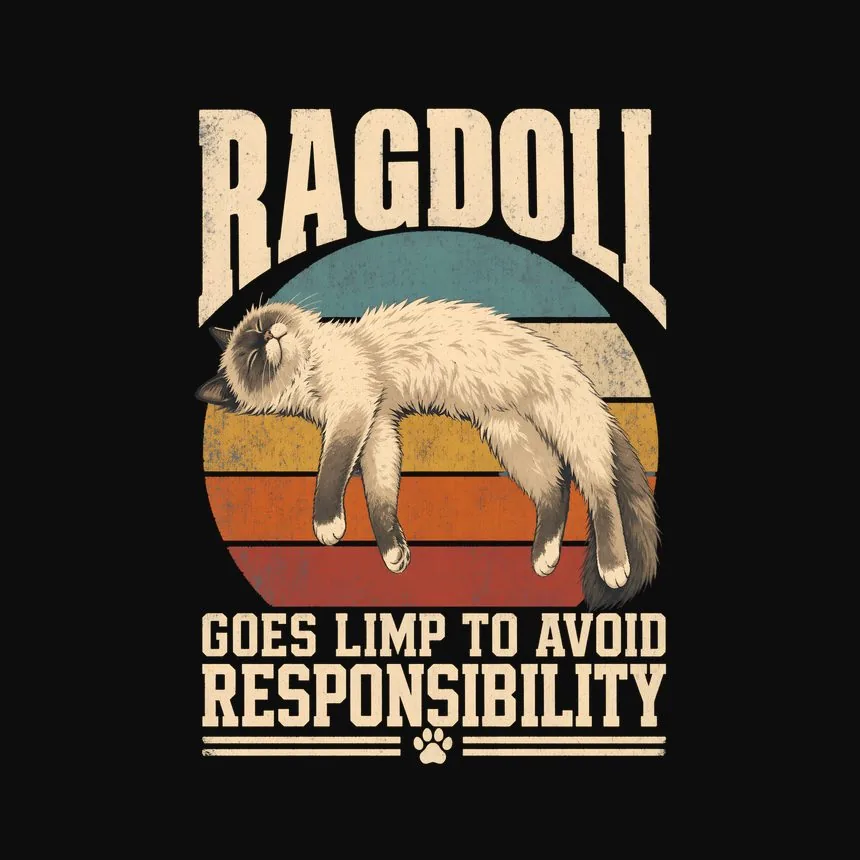 Ragdoll Goes Limp To Avoid Responsibility — funny cat tee