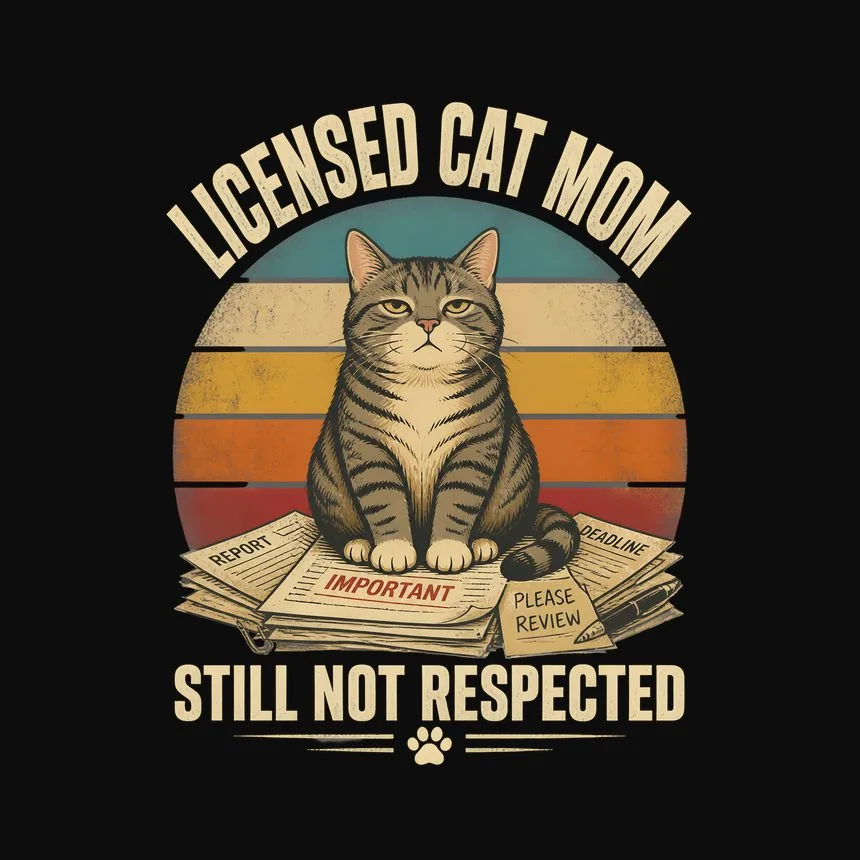 Licensed Cat Mom Still Not Respected — funny cat tee