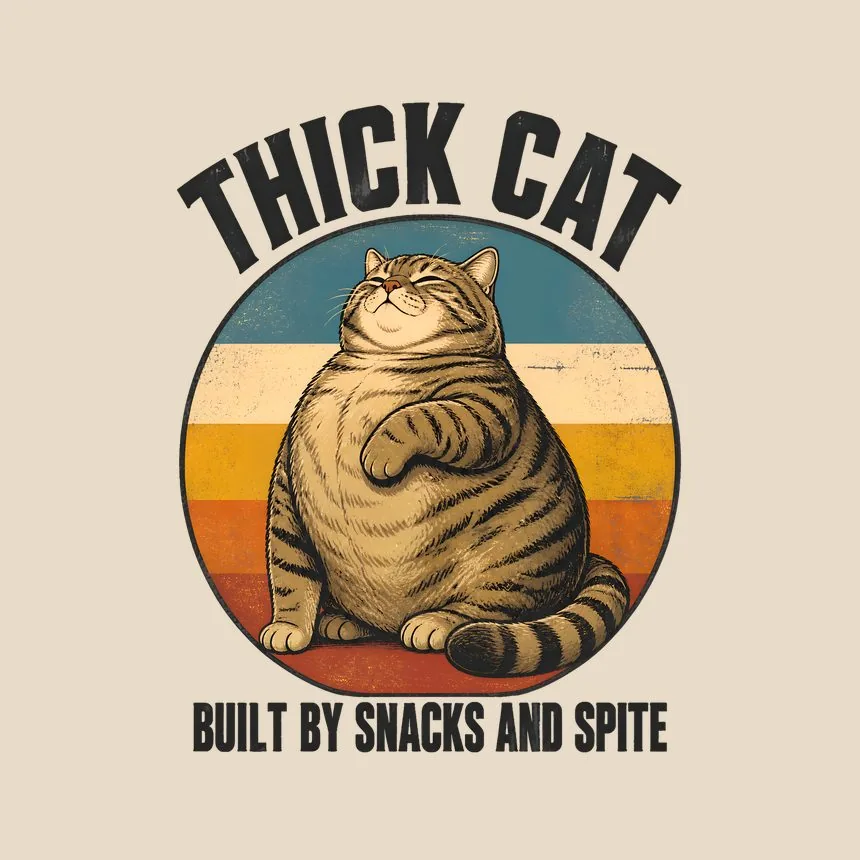 Thick Cat Built By Snacks And Spite Cat Design — funny cat tote bag