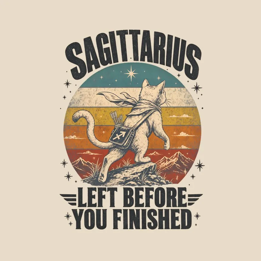 Sagittarius Left Before You Finished Cat Design — funny cat tote bag