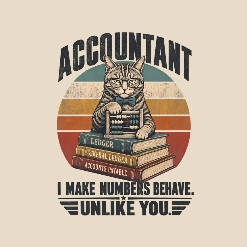Accountant I Make Numbers Behave. Unlike You — funny cat tote bag
