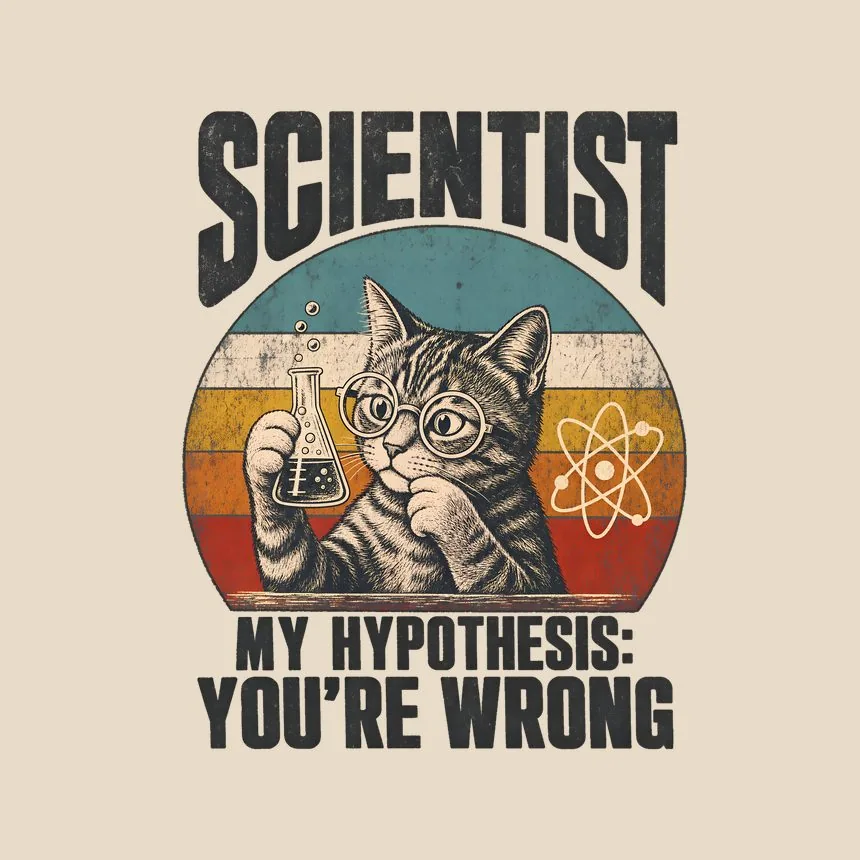 Scientist My Hypothesis You'Re Wrong Cat Design — funny cat tote bag