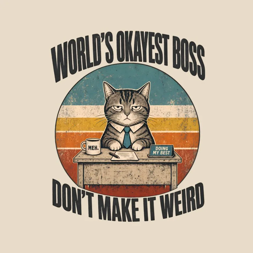 World'S Okayest Boss Don'T Make It Weird — funny cat tote bag
