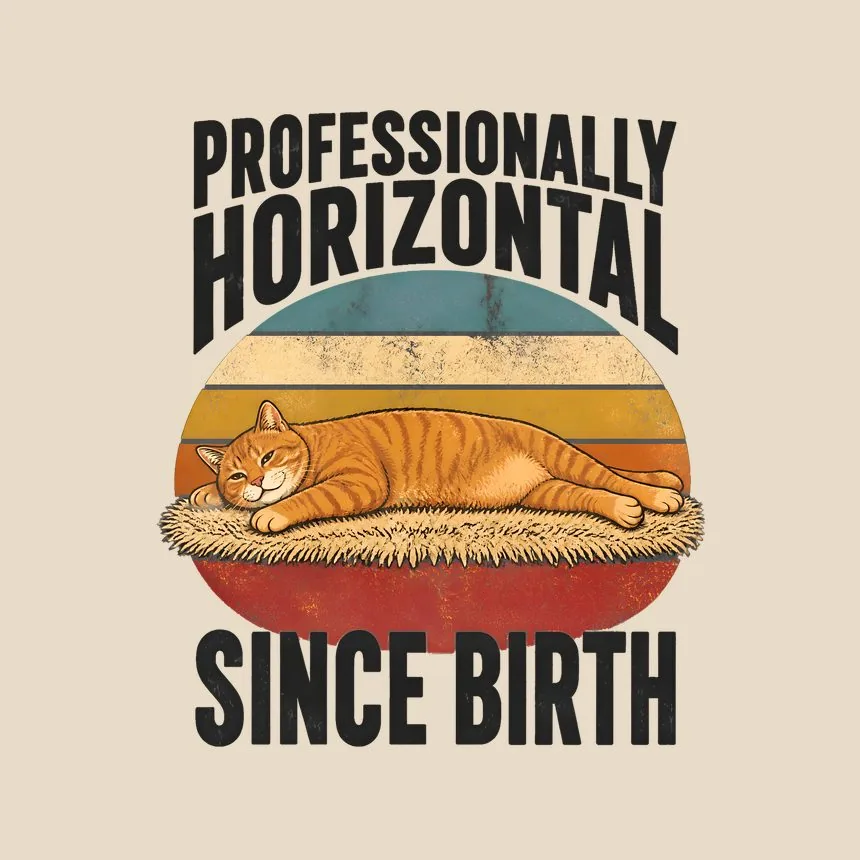 Professionally Horizontal Since Birth Cat — funny cat tote bag