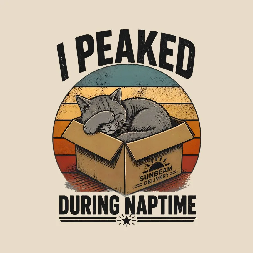 I Peaked During Naptime Cat — funny cat tote bag