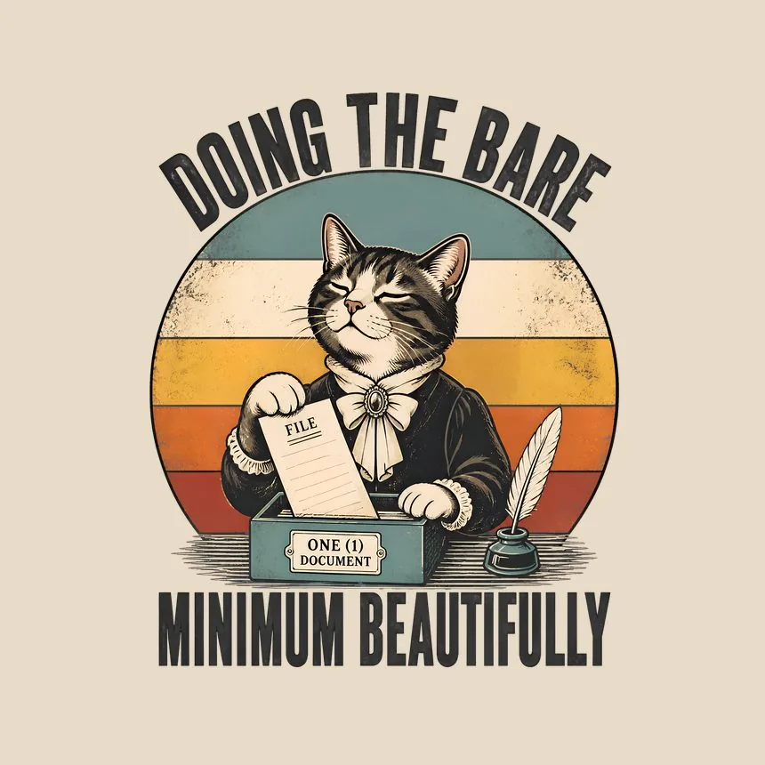 Doing The Bare Minimum Cat — funny cat tote bag