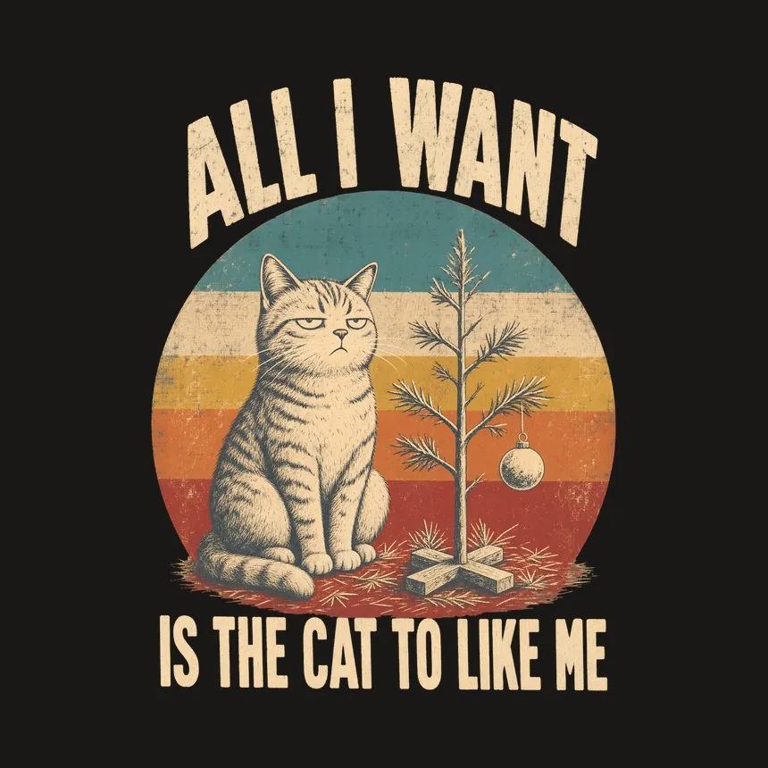 All I Want Is The Cat To Like Me Retro Cat Design — funny cat tumbler