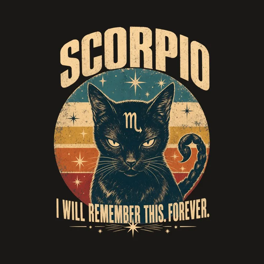Scorpio I Will Remember This. Forever. Cat Design — funny cat tumbler