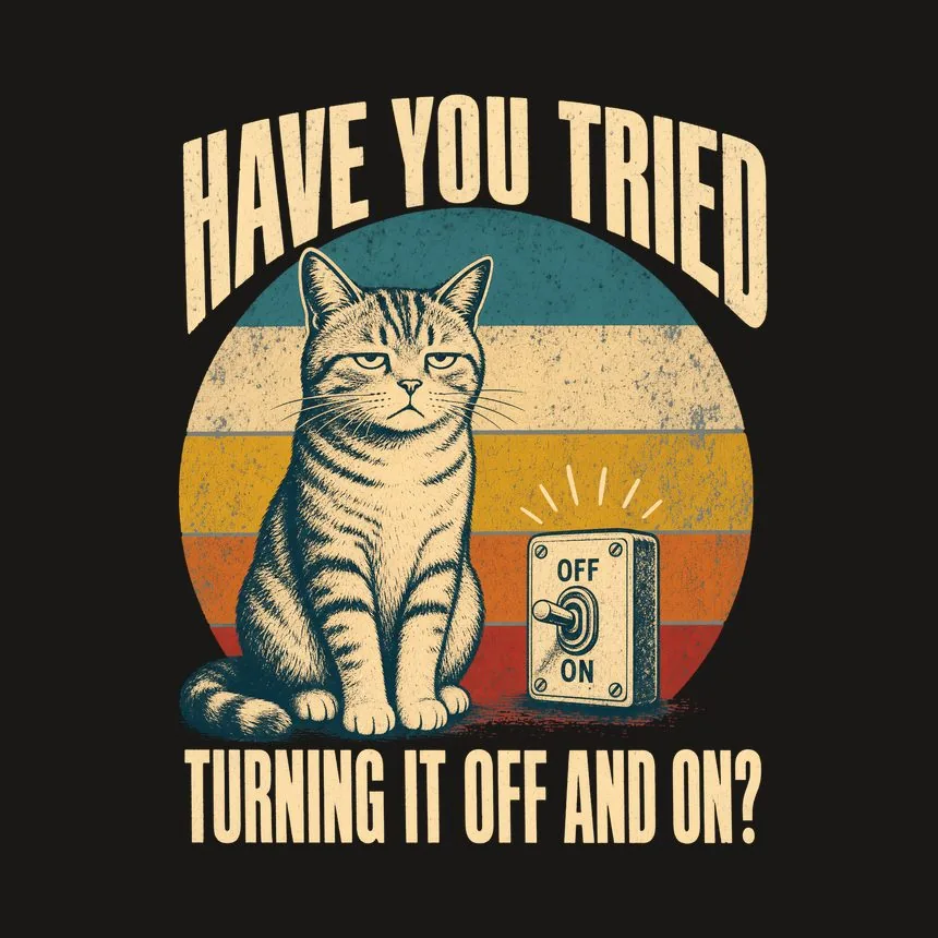 Have You Tried Turning It Off And On Cat Design — funny cat tumbler