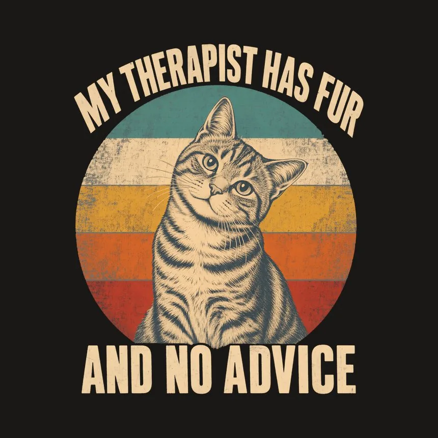 My Therapist Has Fur And No Advice Cat Design — funny cat tumbler