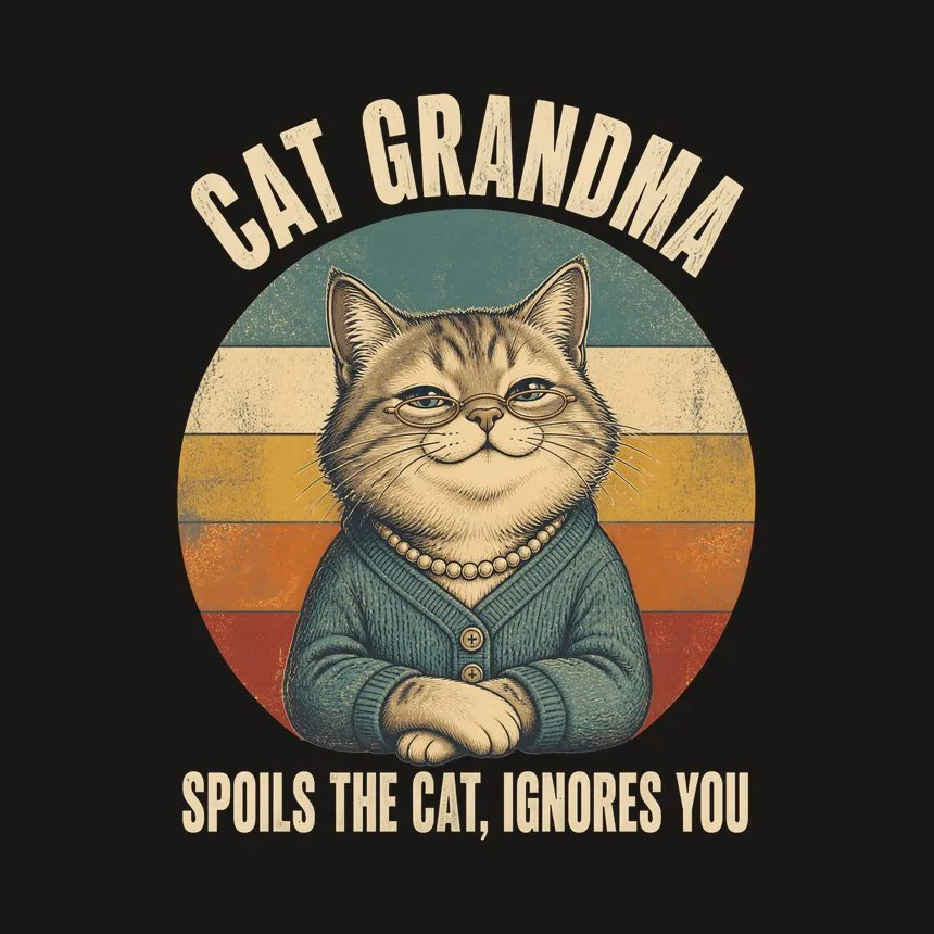 Cat Grandma Spoils The Cat, Ignores You Cat Design — funny cat tumbler