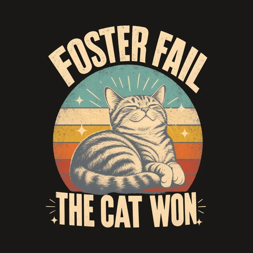 Foster Fail The Cat Won Retro Sarcastic Cat Design — funny cat tumbler