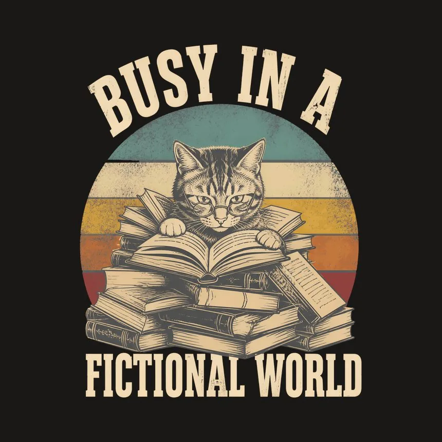 Busy In A Fictional World Cat — funny cat tumbler